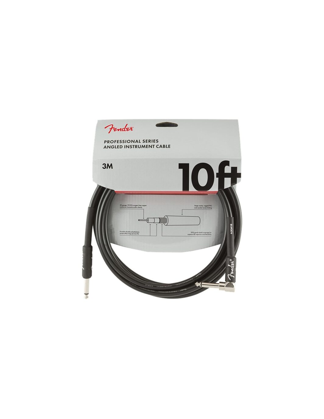 FENDER Professional Instrument cable 10" 3 mt. diritto-angolo